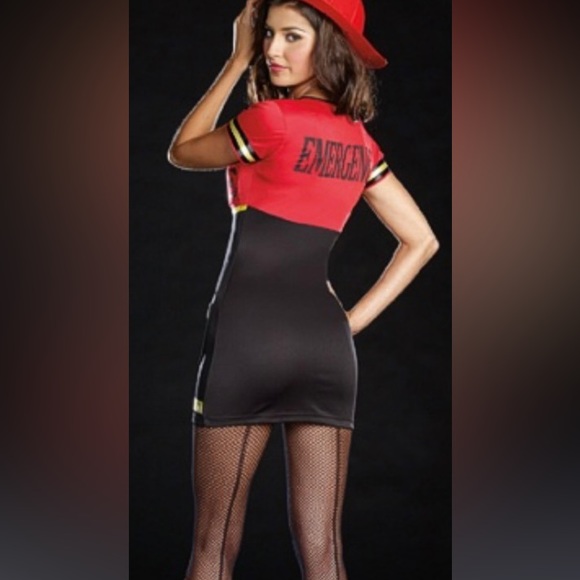 🎃 Halloween Costume Sexy🔥 Burn Baby Burn🔥 Fireman with Lights Size 3X/4X - Picture 6 of 7